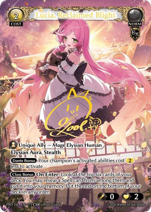 Image for Lucia, Reclaimed Blight (CSR) (073) (.asphodel/paradise) (PRD) - Grand Archive TCG