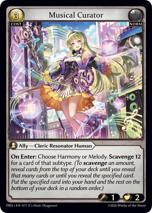 Image for Musical Curator (077) (.asphodel/paradise) (PRD) - Grand Archive TCG