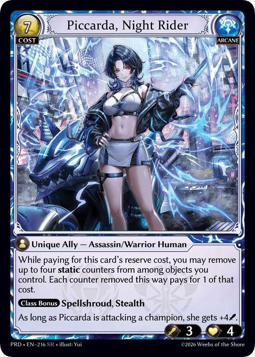 Image for Piccarda, Night Rider (216) (.asphodel/paradise) (PRD) - Grand Archive TCG