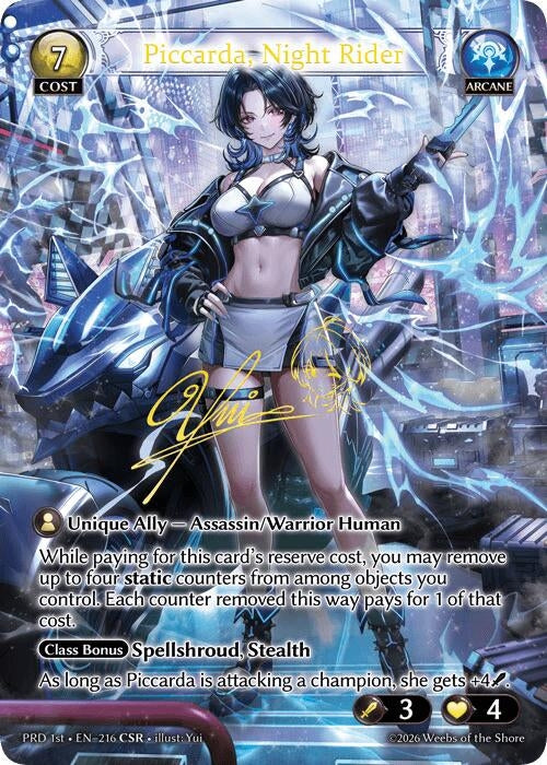 Image for Piccarda, Night Rider (CSR) (216) (.asphodel/paradise) (PRD) - Grand Archive TCG