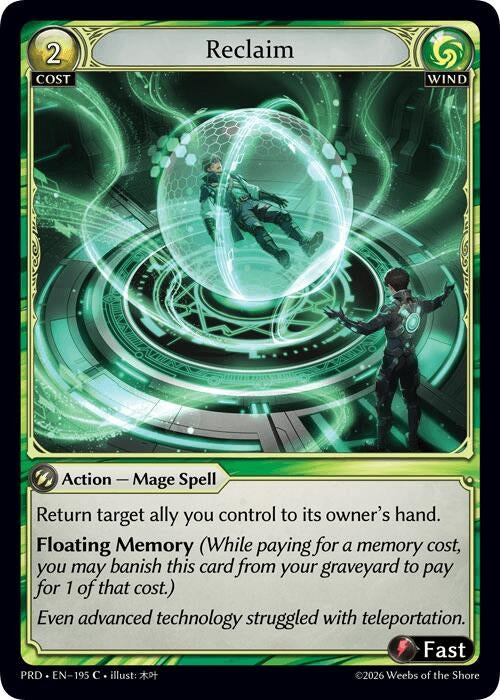 Image for Reclaim (195) (.asphodel/paradise) (PRD) - Grand Archive TCG
