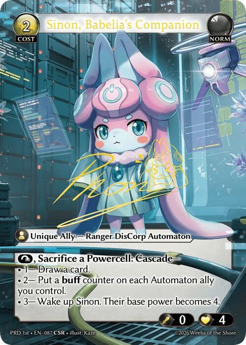 Image for Sinon, Babelia's Companion (CSR) (087) (.asphodel/paradise) (PRD) - Grand Archive TCG