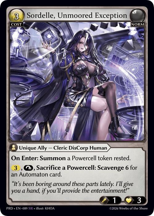 Image for Sordelle, Unmoored Exception (089) (.asphodel/paradise) (PRD) - Grand Archive TCG