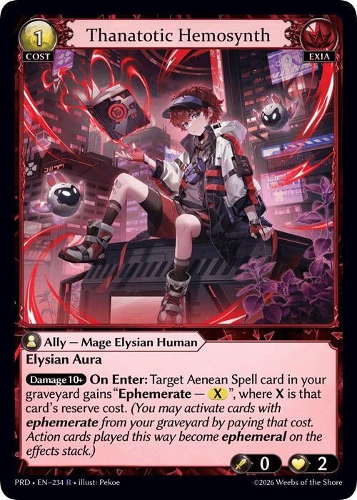 Image for Thanatotic Hemosynth (234) (.asphodel/paradise) (PRD) - Grand Archive TCG