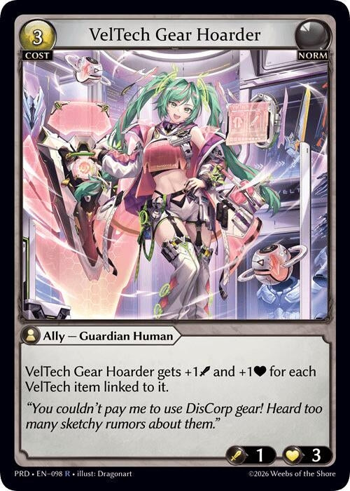 Image for VelTech Gear Hoarder (098) (.asphodel/paradise) (PRD) - Grand Archive TCG