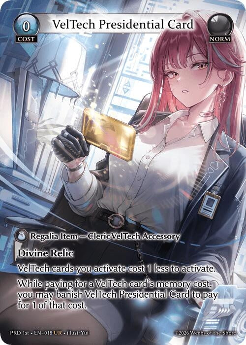 Image for VelTech Presidential Card (018) (.asphodel/paradise) (PRD) - Grand Archive TCG