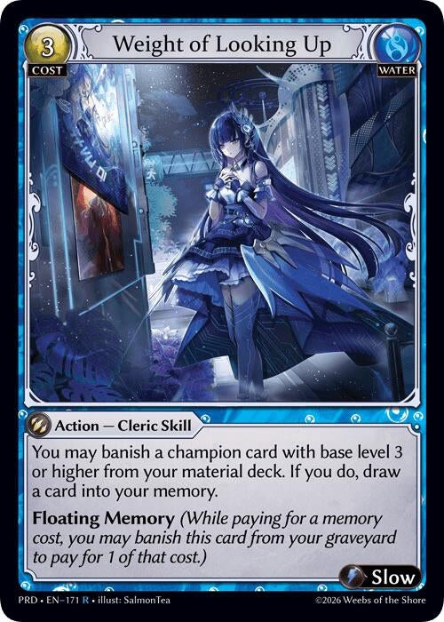 Image for Weight of Looking Up (171) (.asphodel/paradise) (PRD) - Grand Archive TCG