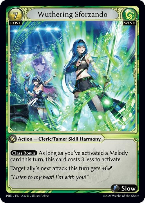 Image for Wuthering Sforzando (206) (.asphodel/paradise) (PRD) - Grand Archive TCG