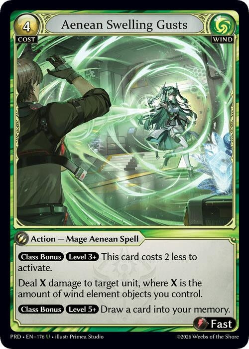 Image for Aenean Swelling Gusts (Interference Curio Foil) (176) (.asphodel/paradise) (PRD) - Grand Archive TCG