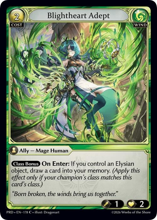 Image for Blightheart Adept (Interference Curio Foil) (178) (.asphodel/paradise) (PRD) - Grand Archive TCG