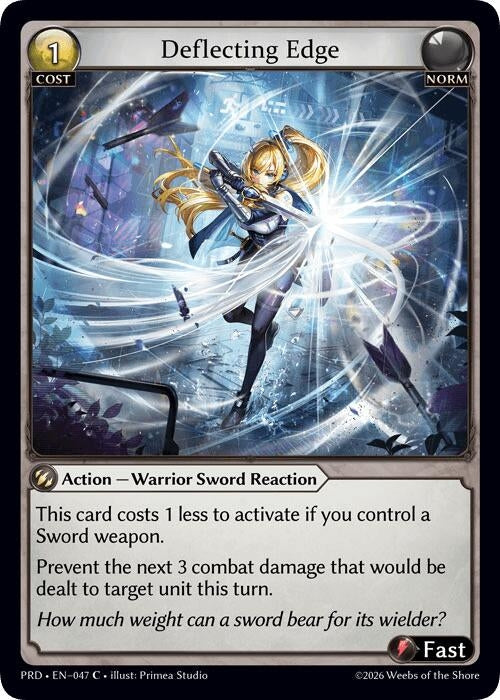 Image for Deflecting Edge (Interference Curio Foil) (047) (.asphodel/paradise) (PRD) - Grand Archive TCG