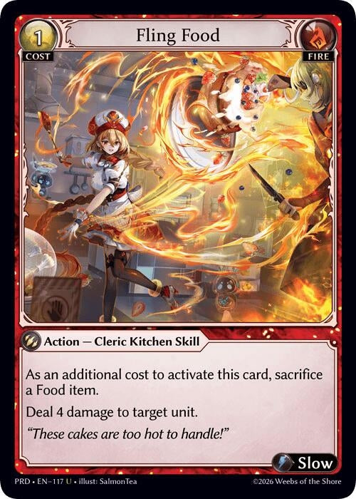 Image for Fling Food (Interference Curio Foil) (117) (.asphodel/paradise) (PRD) - Grand Archive TCG