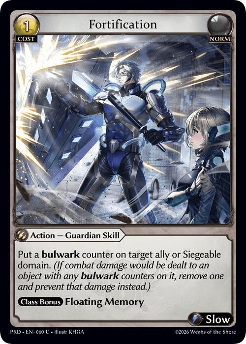 Image for Fortification (Interference Curio Foil) (060) (.asphodel/paradise) (PRD) - Grand Archive TCG