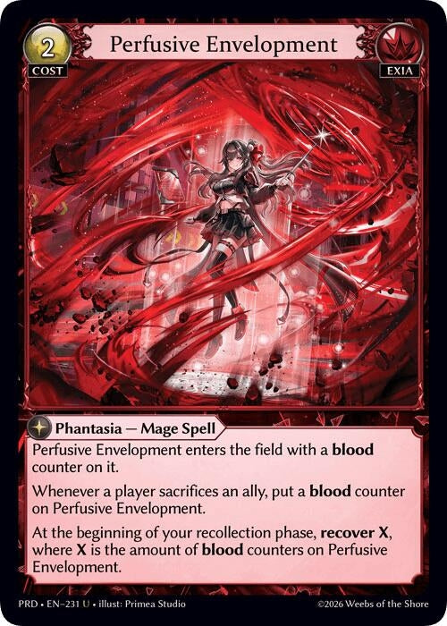 Image for Perfusive Envelopment (Interference Curio Foil) (231) (.asphodel/paradise) (PRD) - Grand Archive TCG