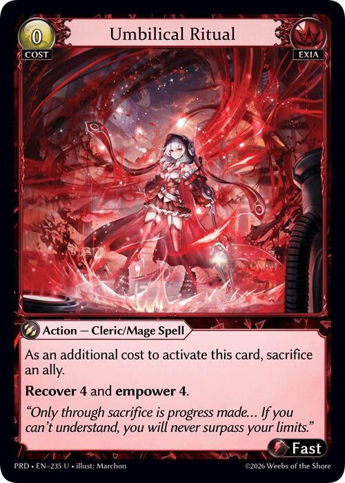 Image for Umbilical Ritual (Interference Curio Foil) (235) (.asphodel/paradise) (PRD) - Grand Archive TCG