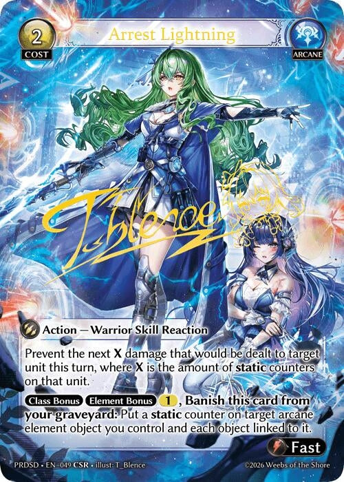 Image for Arrest Lightning (CSR) (049) (.asphodel/paradise Starter Decks) (PRDSD) - Grand Archive TCG