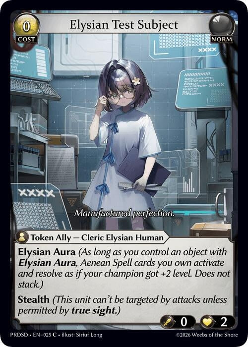 Image for Elysian Test Subject (025) (.asphodel/paradise Starter Decks) (PRDSD) - Grand Archive TCG