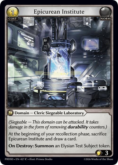 Image for Epicurean Institute (027) (.asphodel/paradise Starter Decks) (PRDSD) - Grand Archive TCG