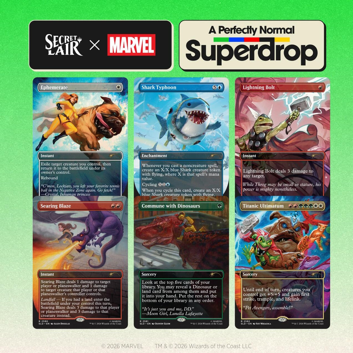 Image for Secret Lair Drop: Secret Lair x Marvel: Earth's Mightiest Pets - Non-Foil Edition - Magic: The Gathering