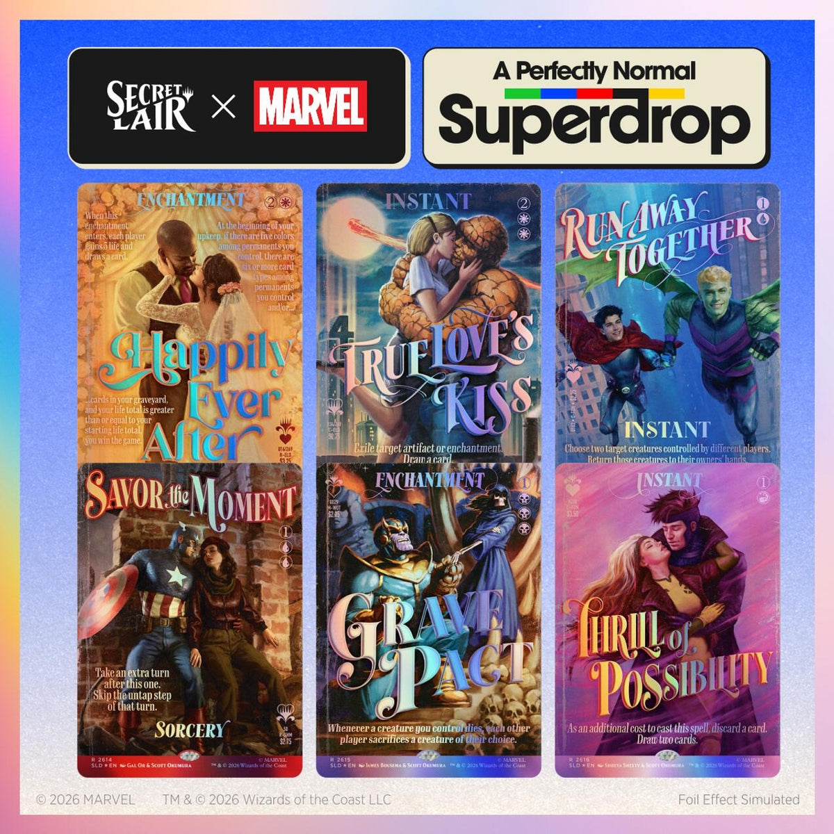 Image for Secret Lair Drop: Secret Lair x Marvel: True Believers in Love - Traditional Foil Edition - Magic: The Gathering