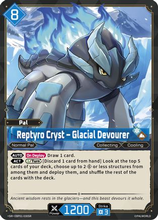 Reptyro Cryst - Glacial Devourer (SR) (EBP01-030SR) - BP01 Dawn of Palpagos Foil
