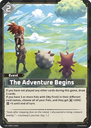 The Adventure Begins (SR) (EBP01-100SR) - BP01 Dawn of Palpagos Foil