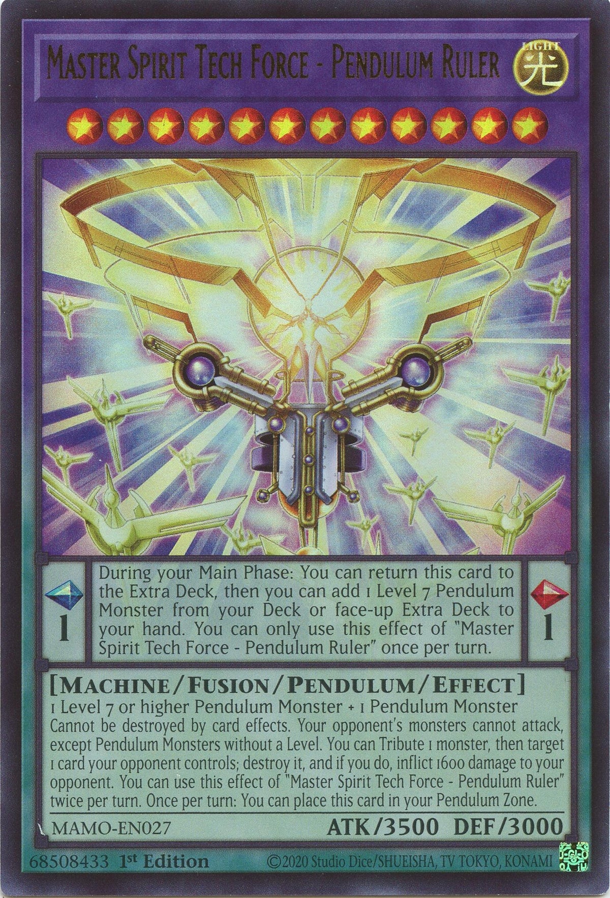 Master Spirit Tech Force - Pendulum Ruler (MAMO-EN027) (Magnificent Monsters)