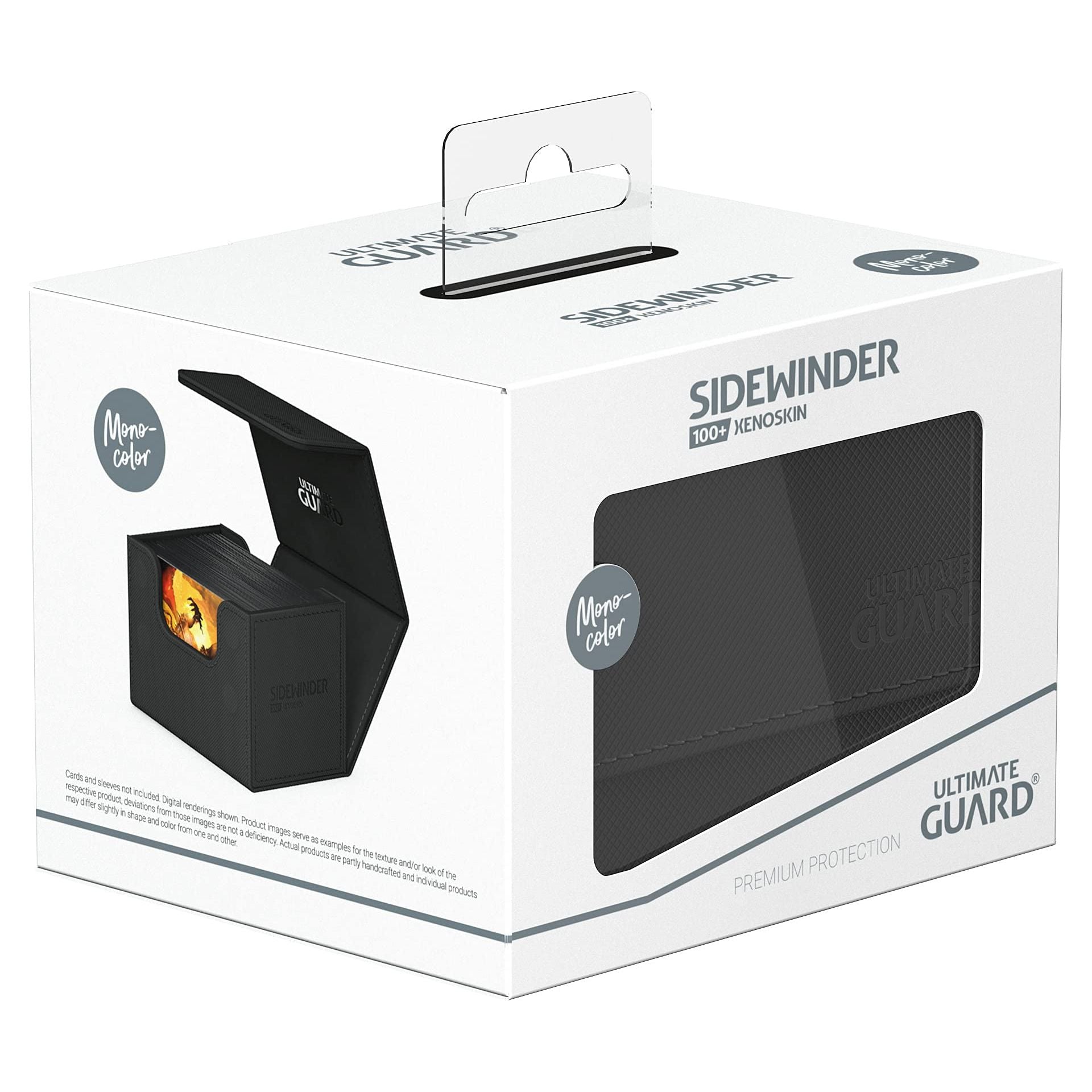 Ultimate Guard Sidewinder Deck Case 100+ Xenoskin Standard Size Monocolor Black Deck Box - PokeBox USA