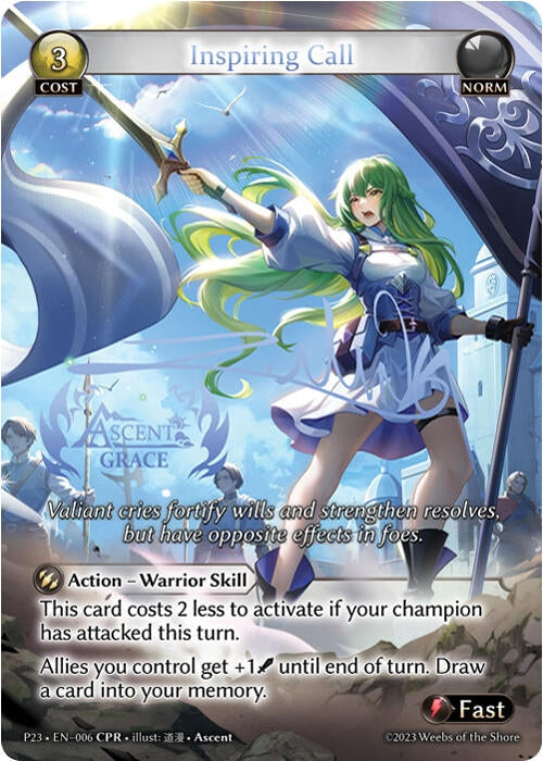 Image for Inspiring Call (Ascent Grace) (006) (Promotional Cards) (P) - Grand Archive TCG