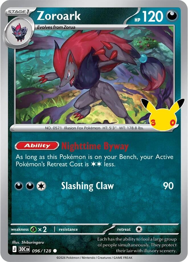 Zoroark (096/128) (ME: 30th Celebration)