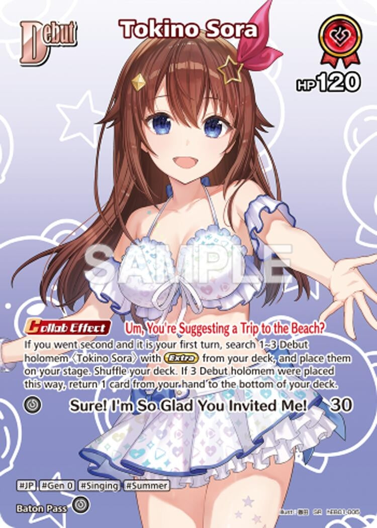 Tokino Sora (SR) (hEB01-005) (hEB01-005) (Extra Booster: Summer hologram)