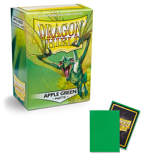 Dragon Shield - Standard 'Apple Green' DUAL Matte Sleeves 100 pack - PokeBox USA