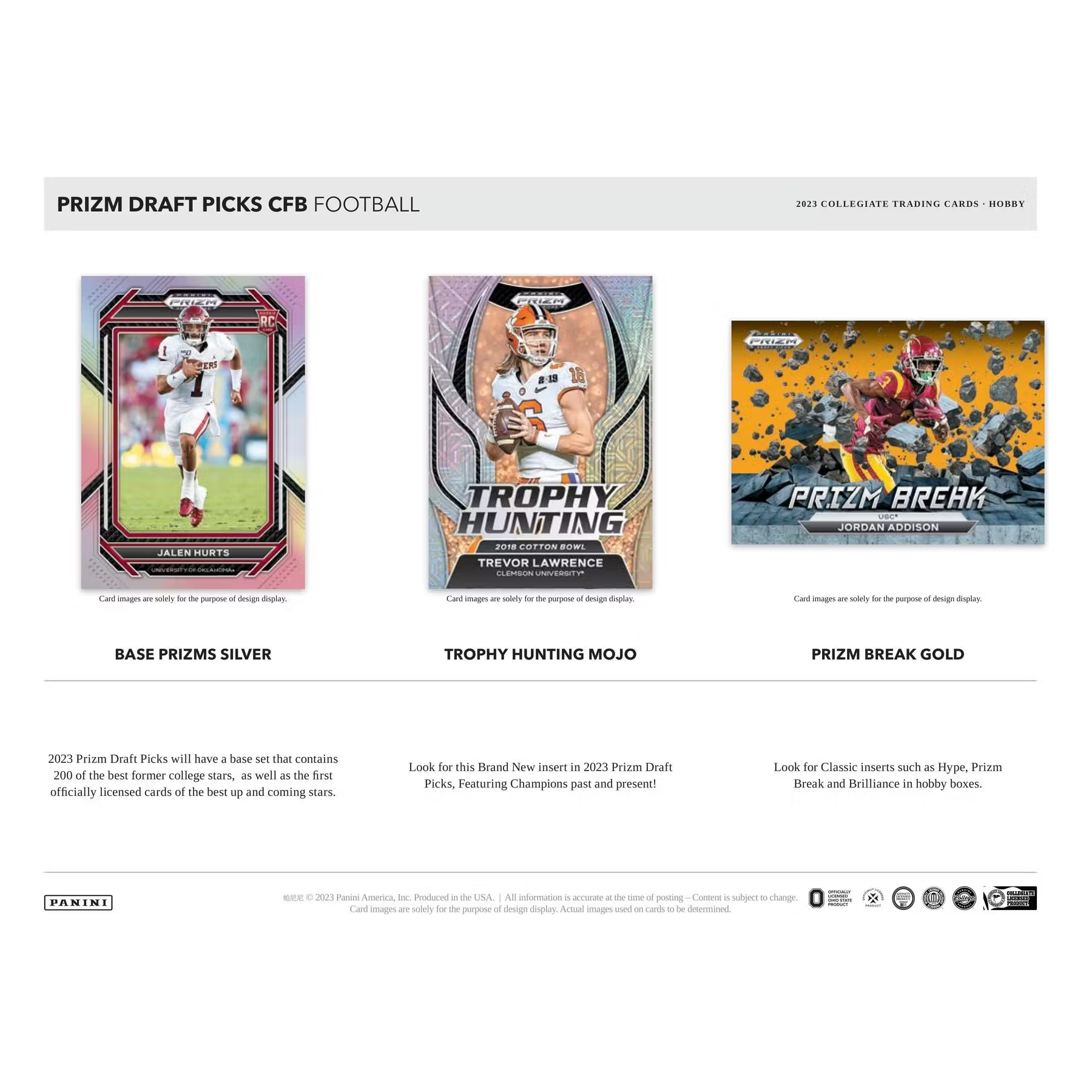 2023 Panini Prizm Draft Picks Football Hobby Box - 1st Off the Line (FOTL) - PokeBox USA