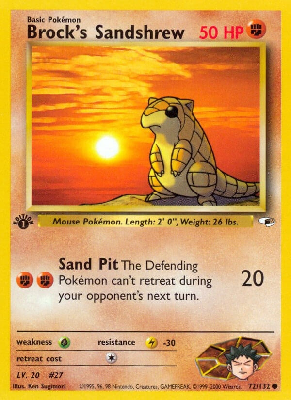 Image for Brock's Sandshrew (72) (072/132) (Gym Heroes) (G1) - Pokemon