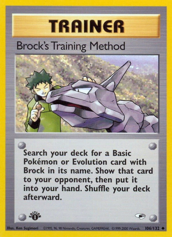Image for Brock's Training Method (106/132) (Gym Heroes) (G1) - Pokemon