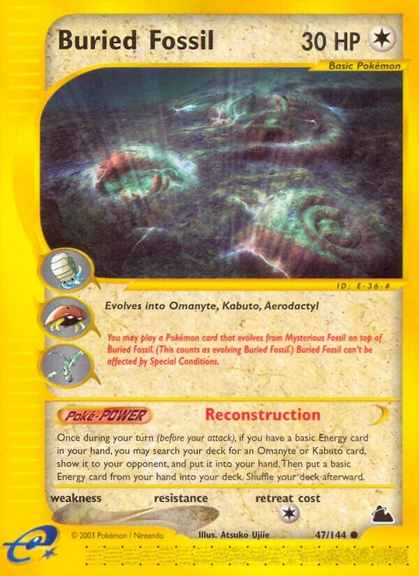 Image for Buried Fossil (047/144) (Skyridge) (SK) - Pokemon