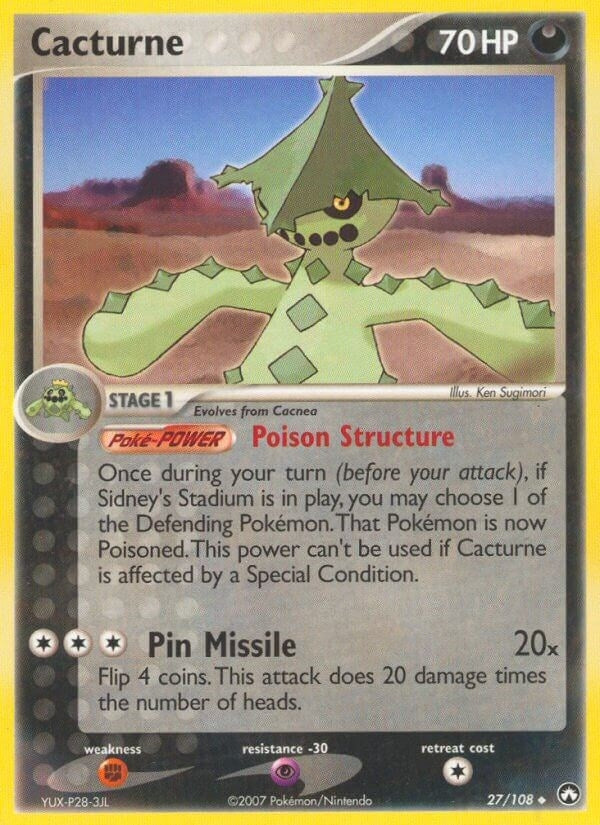 Image for Cacturne (27/108) (EX Power Keepers) (PK) - Pokemon
