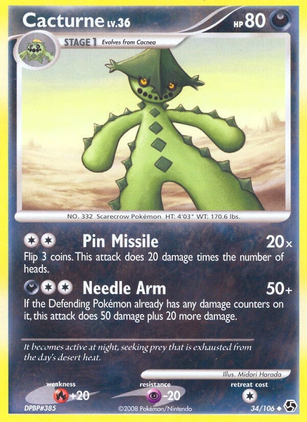 Image for Cacturne (34/106) (Great Encounters) (GE) - Pokemon