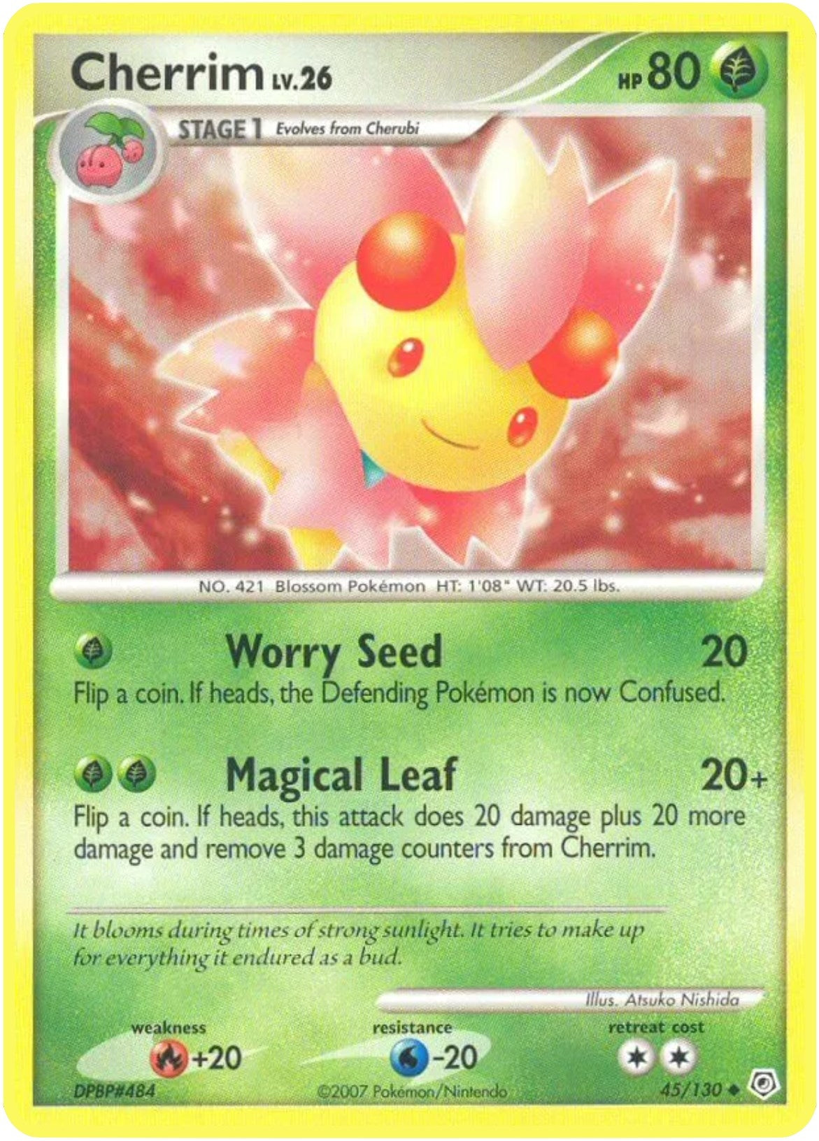 Image for Cherrim (45/130) (Diamond and Pearl) (DP) - Pokemon