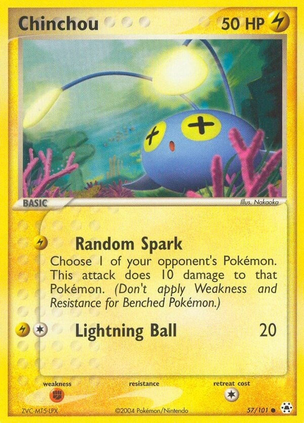 Image for Chinchou (57/101) (EX Hidden Legends) (HL) - Pokemon