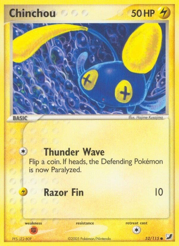 Image for Chinchou (52/115) (EX Unseen Forces) (UF) - Pokemon