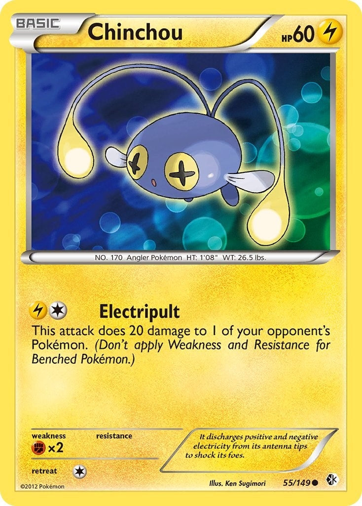 Image for Chinchou (55/149) (Boundaries Crossed) (BCR) - Pokemon