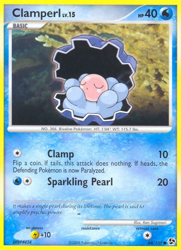 Image for Clamperl (64/106) (Great Encounters) (GE) - Pokemon