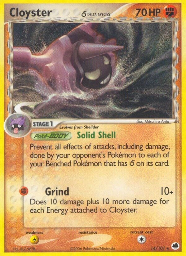 Image for Cloyster (Delta Species) (14/101) (EX Dragon Frontiers) (DF) - Pokemon