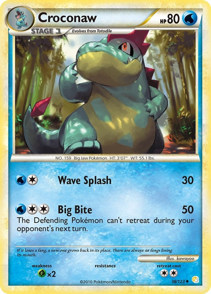 Image for Croconaw (38/123) (HeartGold SoulSilver) (HS) - Pokemon