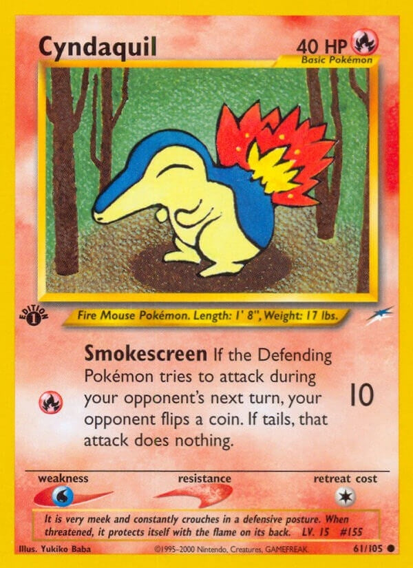 Image for Cyndaquil (061/105) (Neo Destiny) (N4) - Pokemon