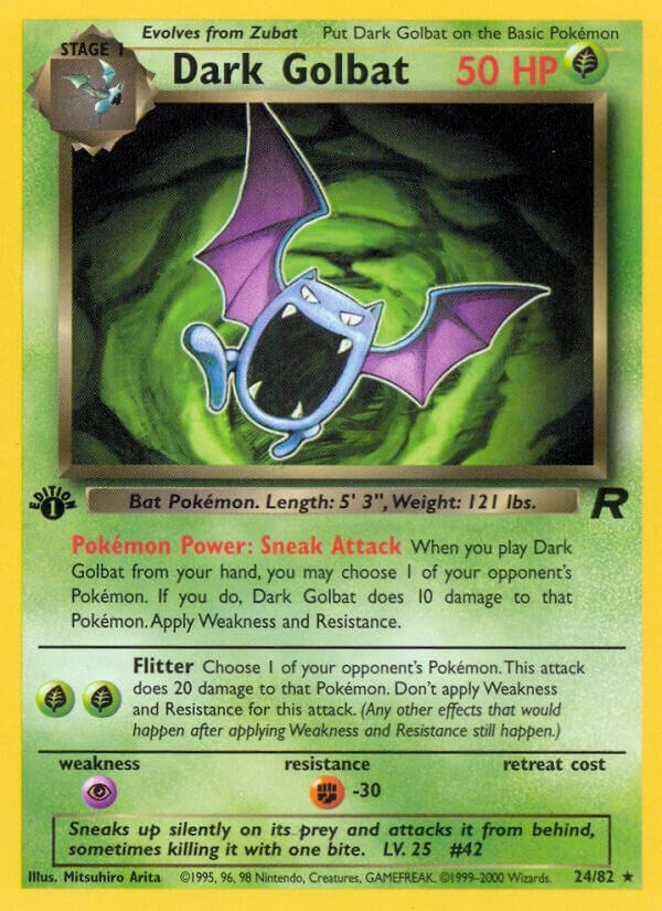 Image for Dark Golbat (24) (24/82) (Team Rocket) (TR) - Pokemon