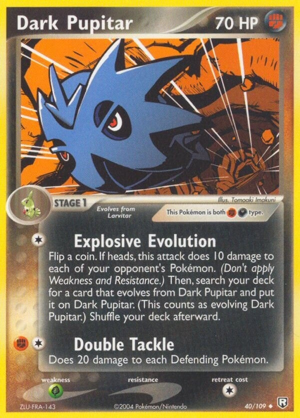 Image for Dark Pupitar (40/109) (EX Team Rocket Returns) (RR) - Pokemon