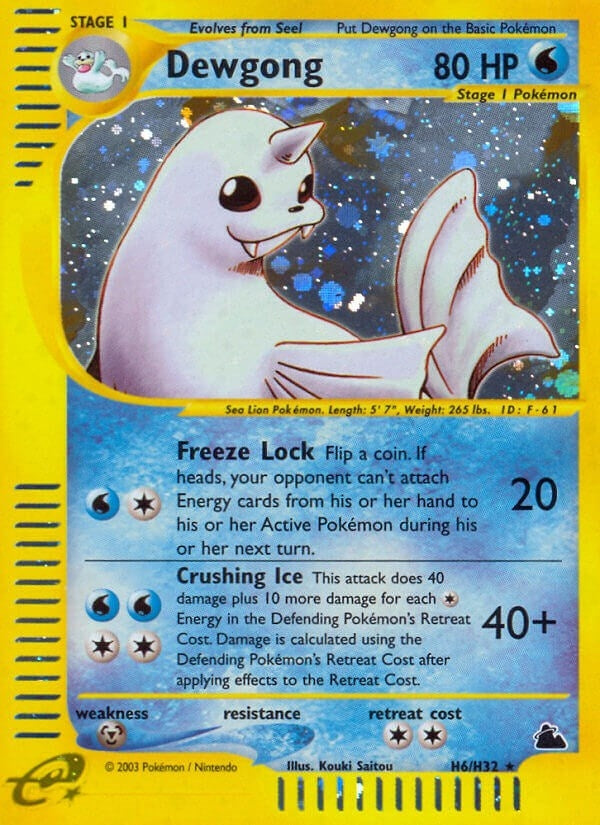 Image for Dewgong (H6) (H06/H32) (Skyridge) (SK) - Pokemon
