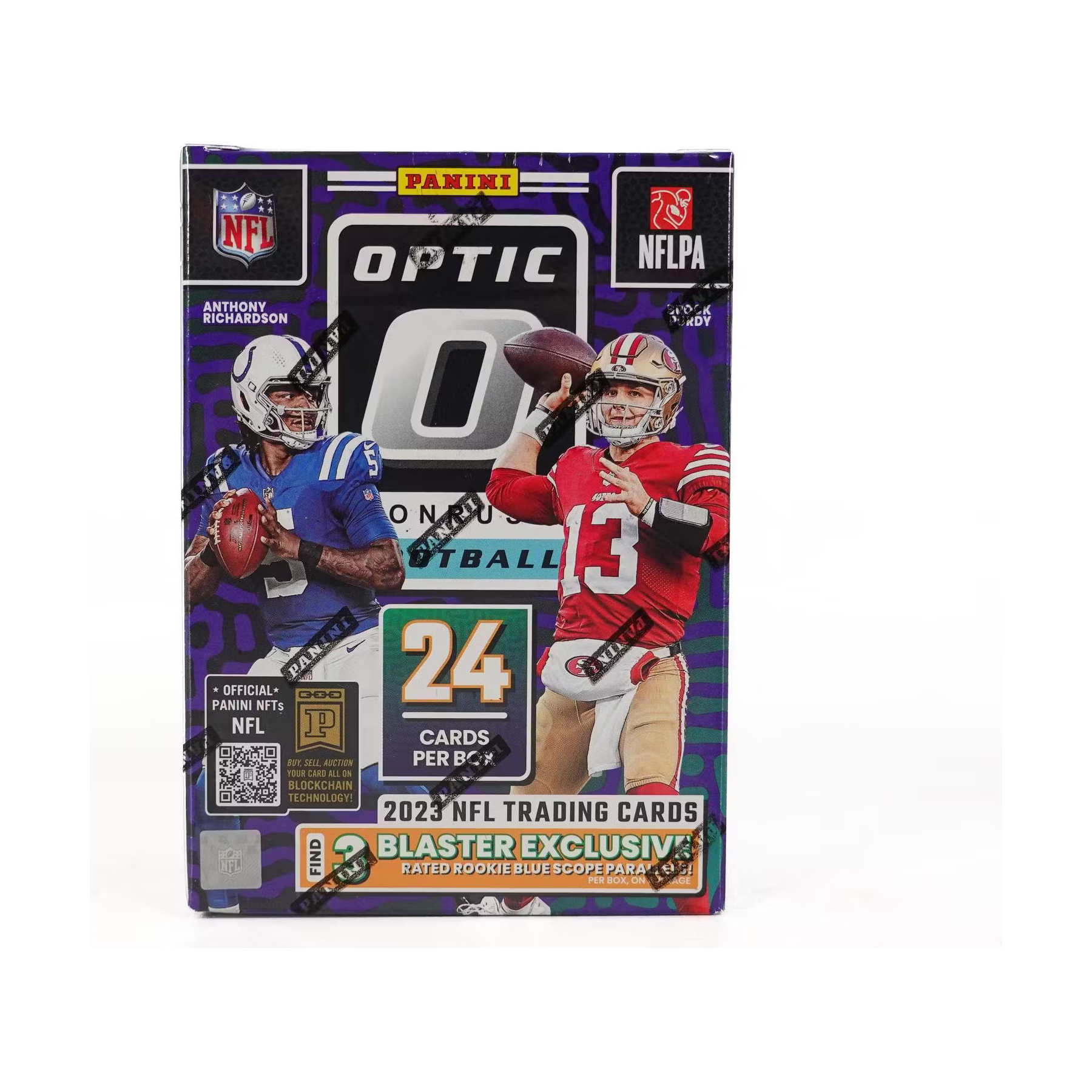 2023 Panini Donruss Optic Football 6-Pack Hobby Blaster Box (Blue Scope) - PokeBox USA